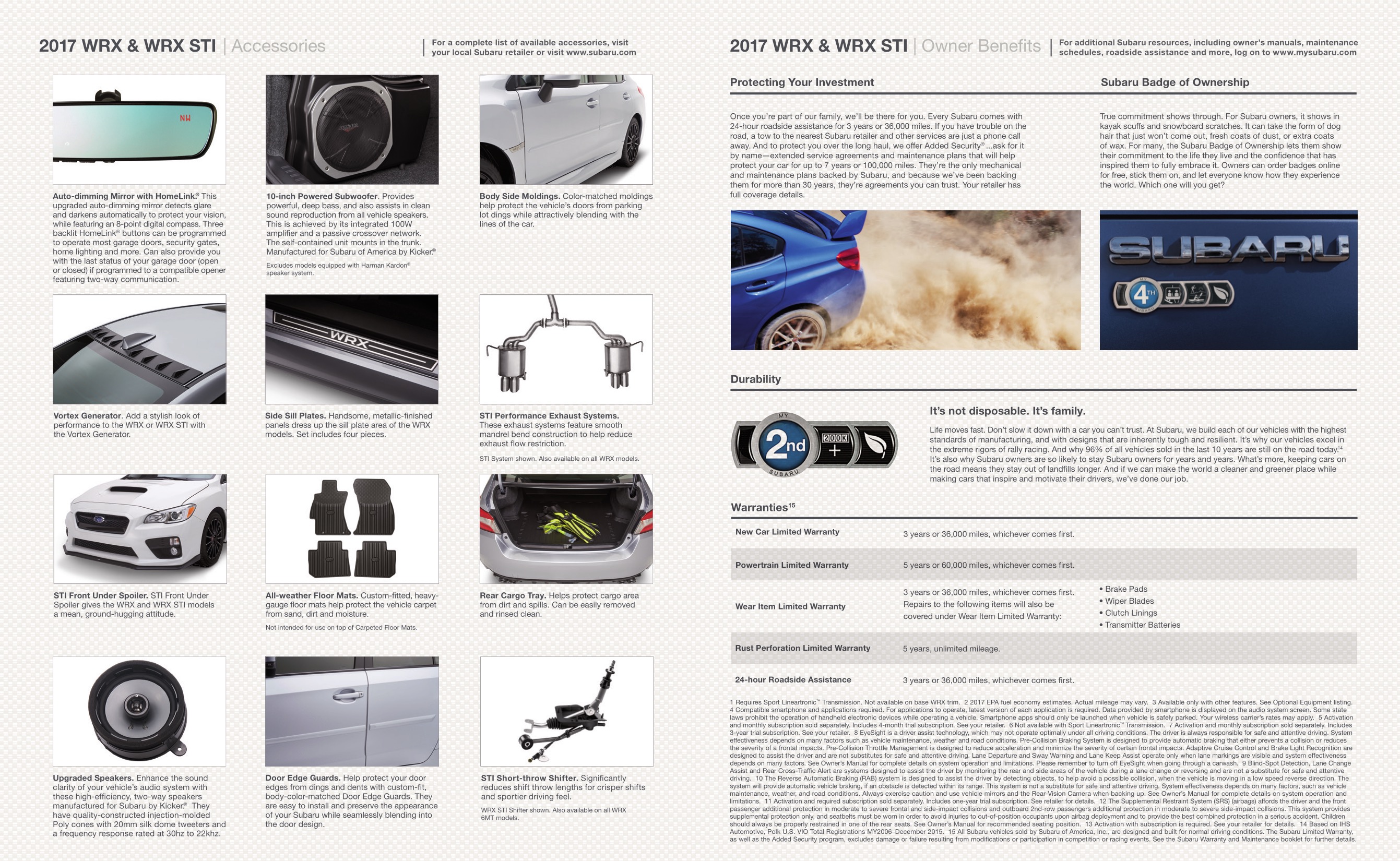 2017 Subaru Impreza WRX Brochure Page 3